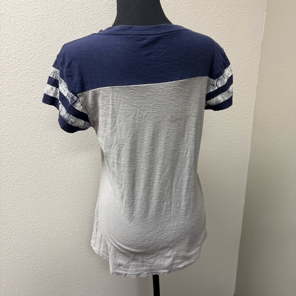 Dallas Cowboys Legends V-Neck Tee Navy Gray Vintage Style L NFL - Picture 6 of 11